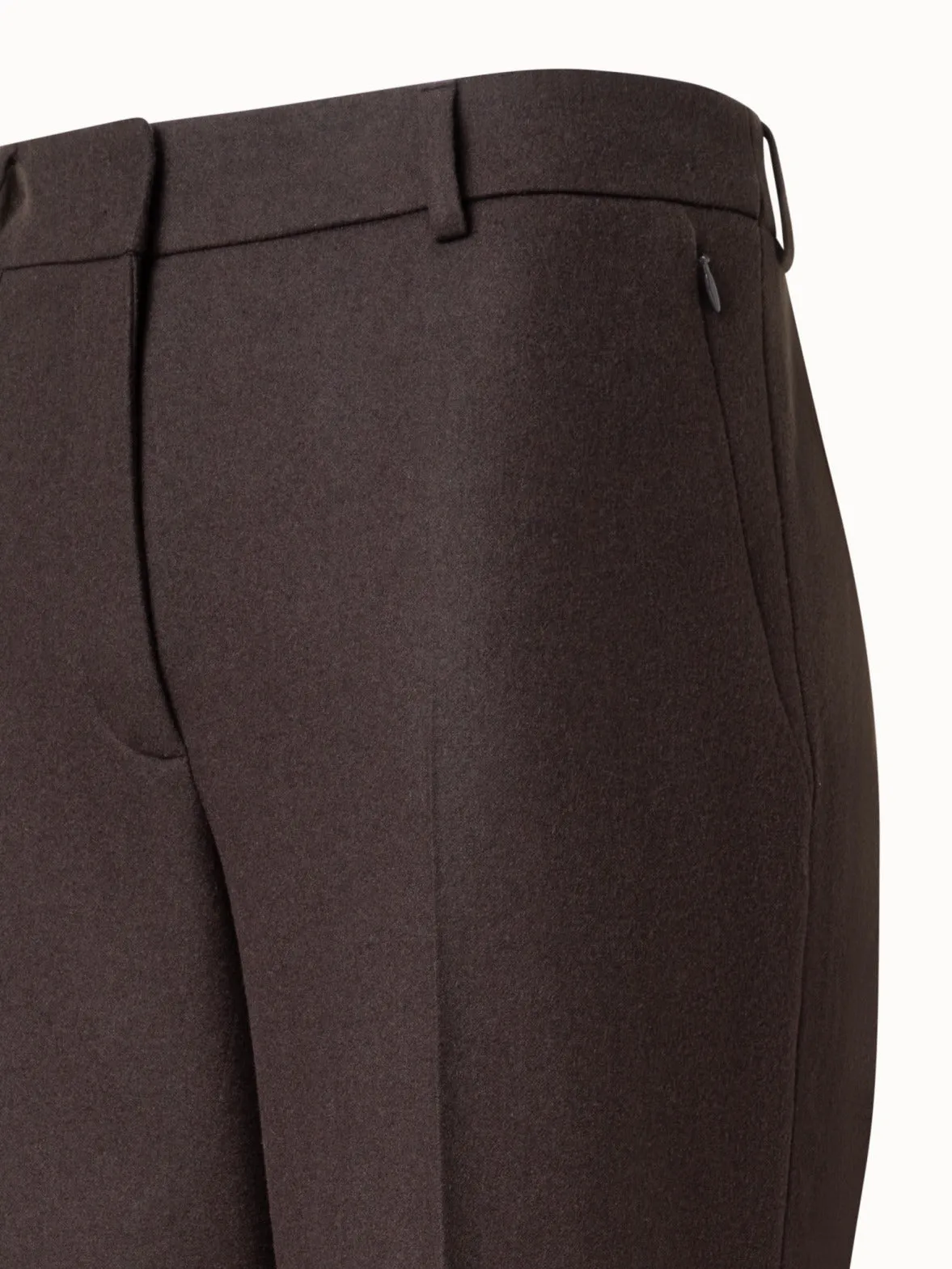 Straight Cashmere Stretch Flannel Pants