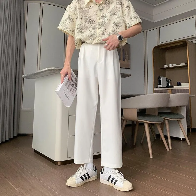 Straight Drape Suit Pants