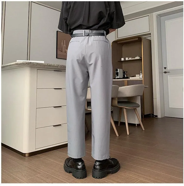 Straight Drape Suit Pants