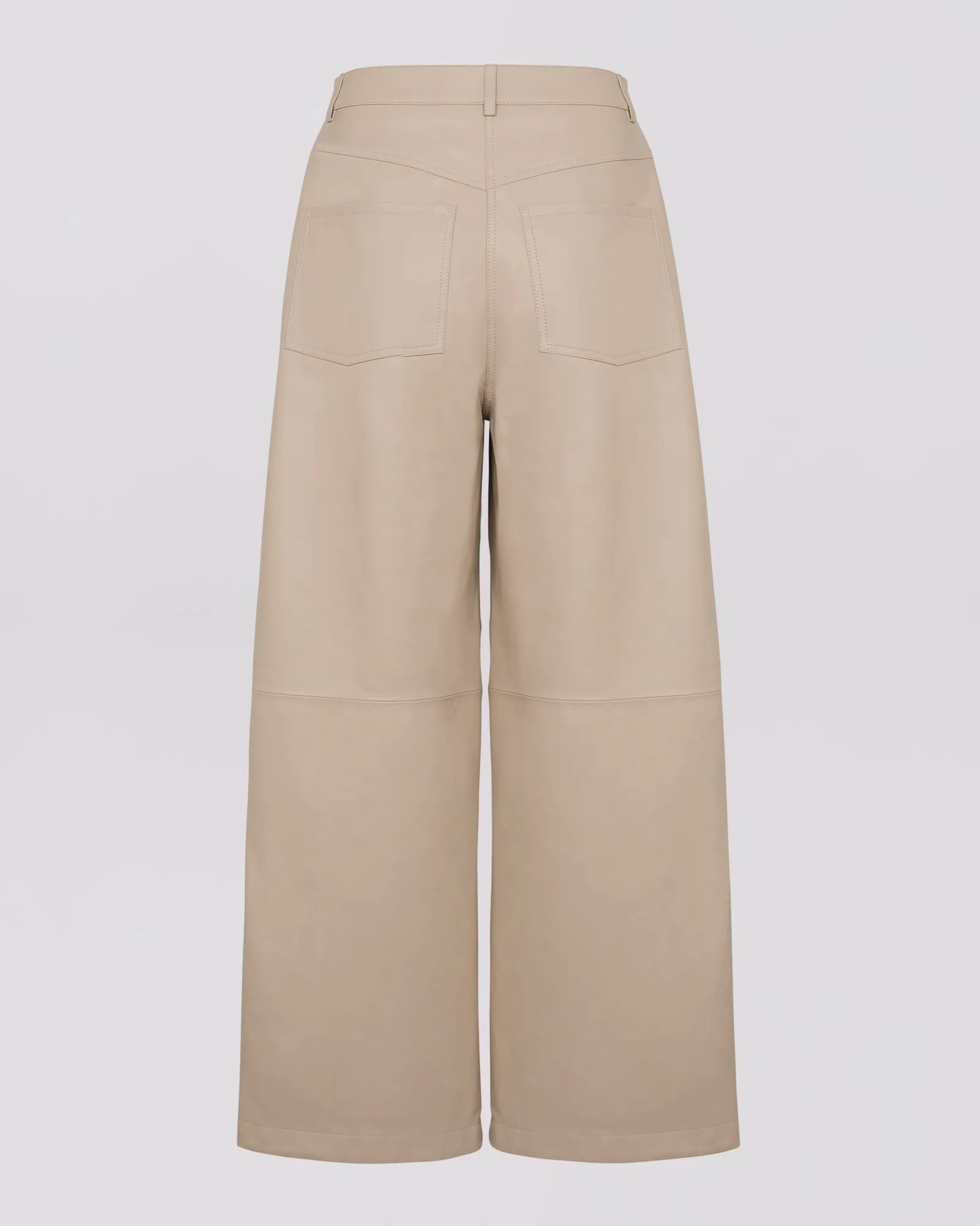 Straight trousers in lambskin leather