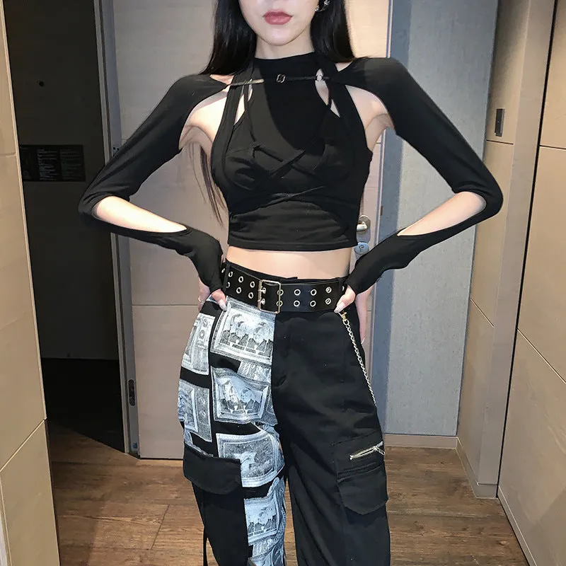 Street Fashion Slim Strap Pants