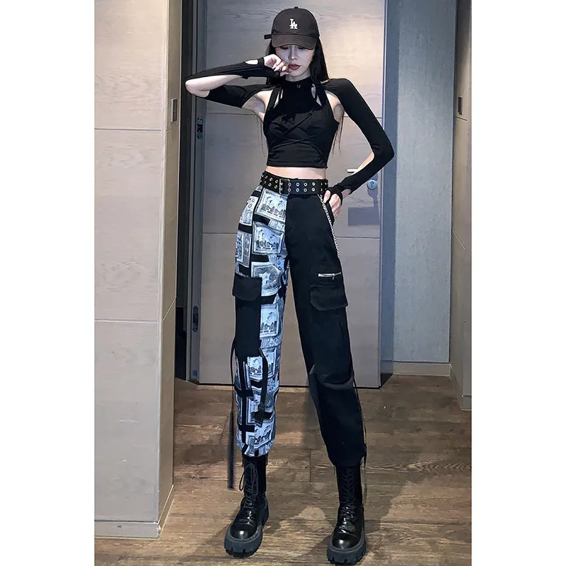 Street Fashion Slim Strap Pants