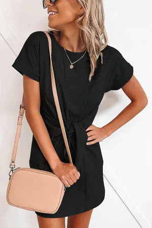 Stunncal Short-sleeved Cotton Blend Dress