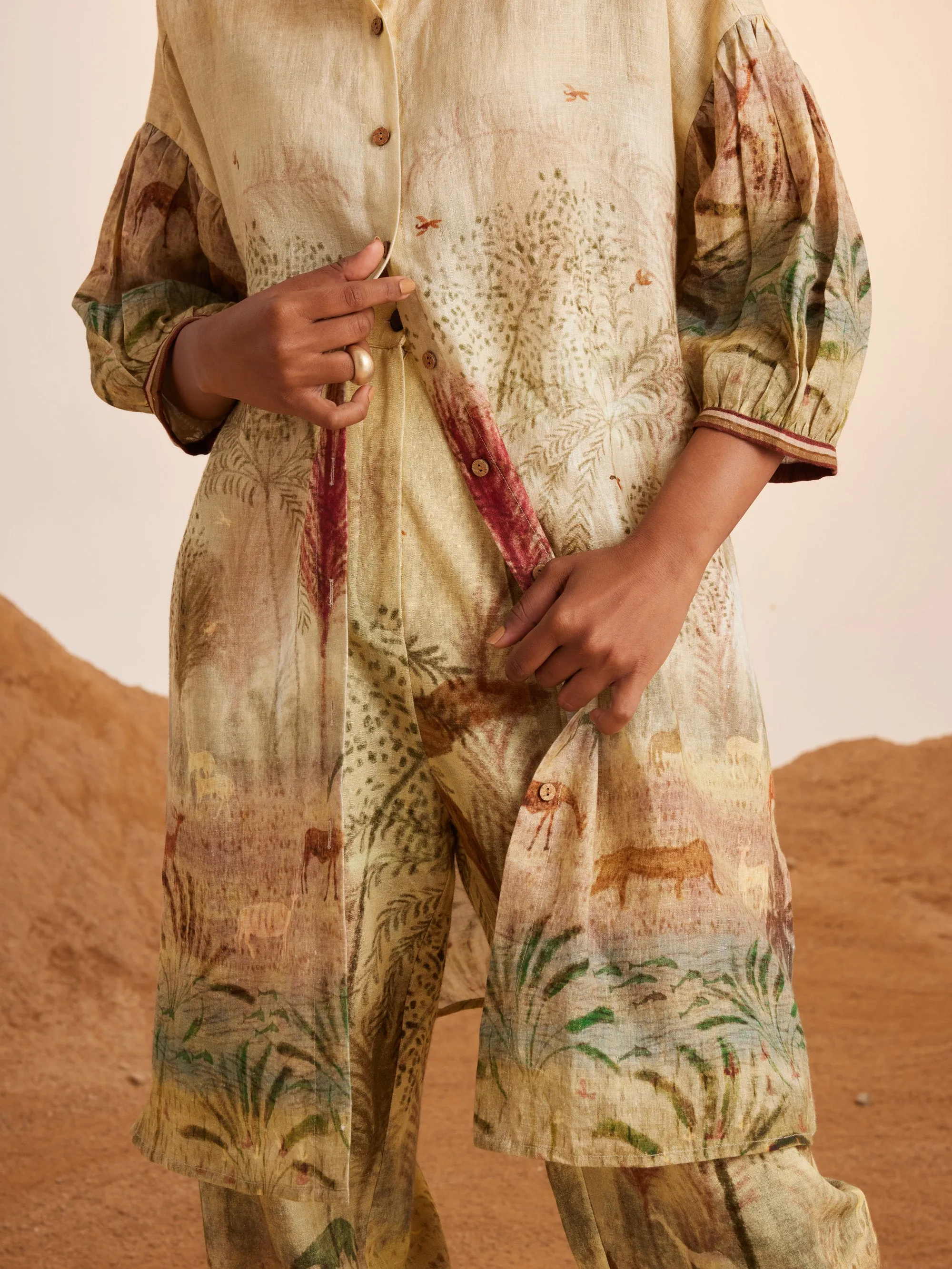 Summer Pants Pleat-Woods-Rayon-Ss25-Pp-Wod-Cord