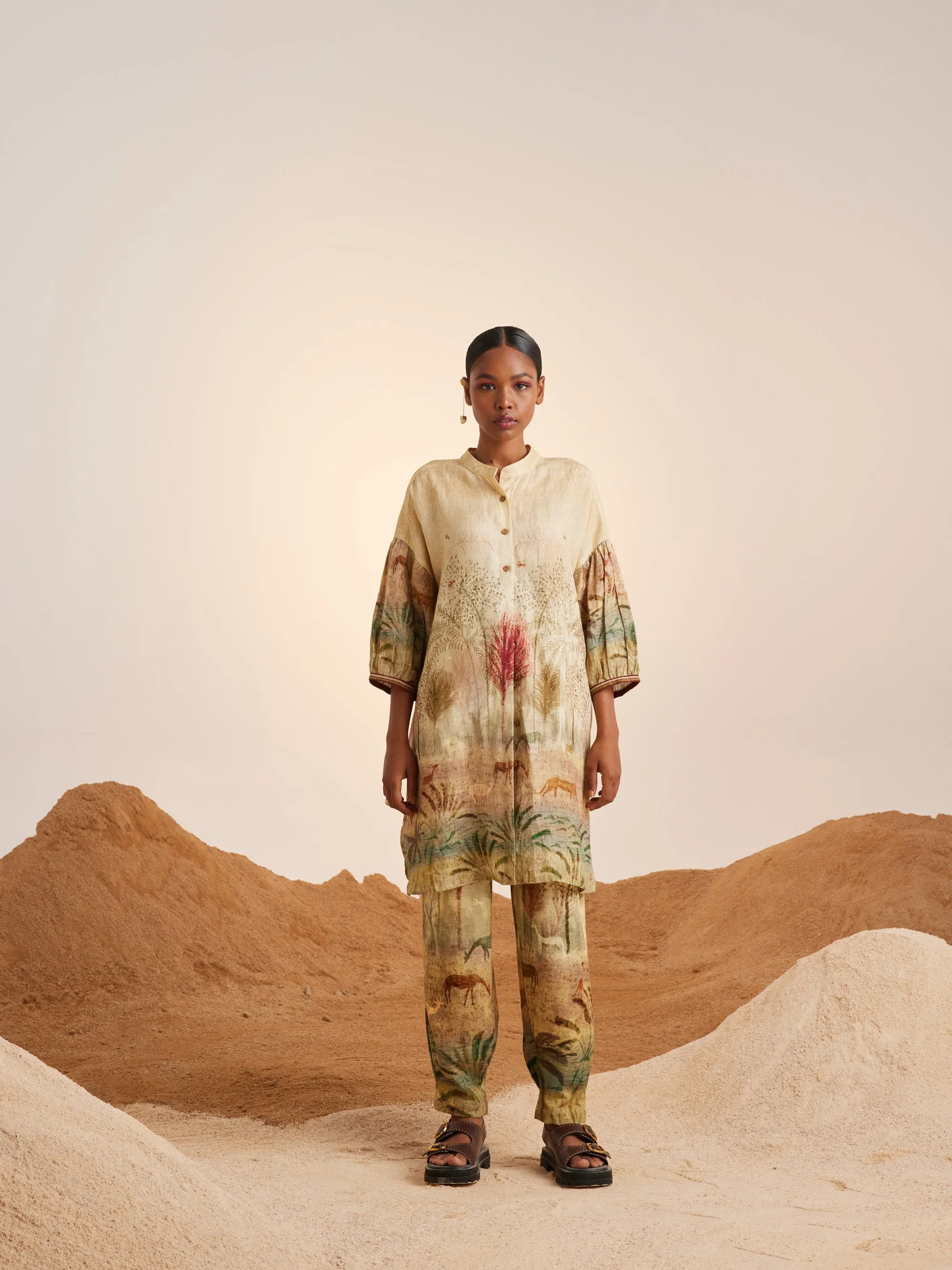 Summer Pants Pleat-Woods-Rayon-Ss25-Pp-Wod-Cord