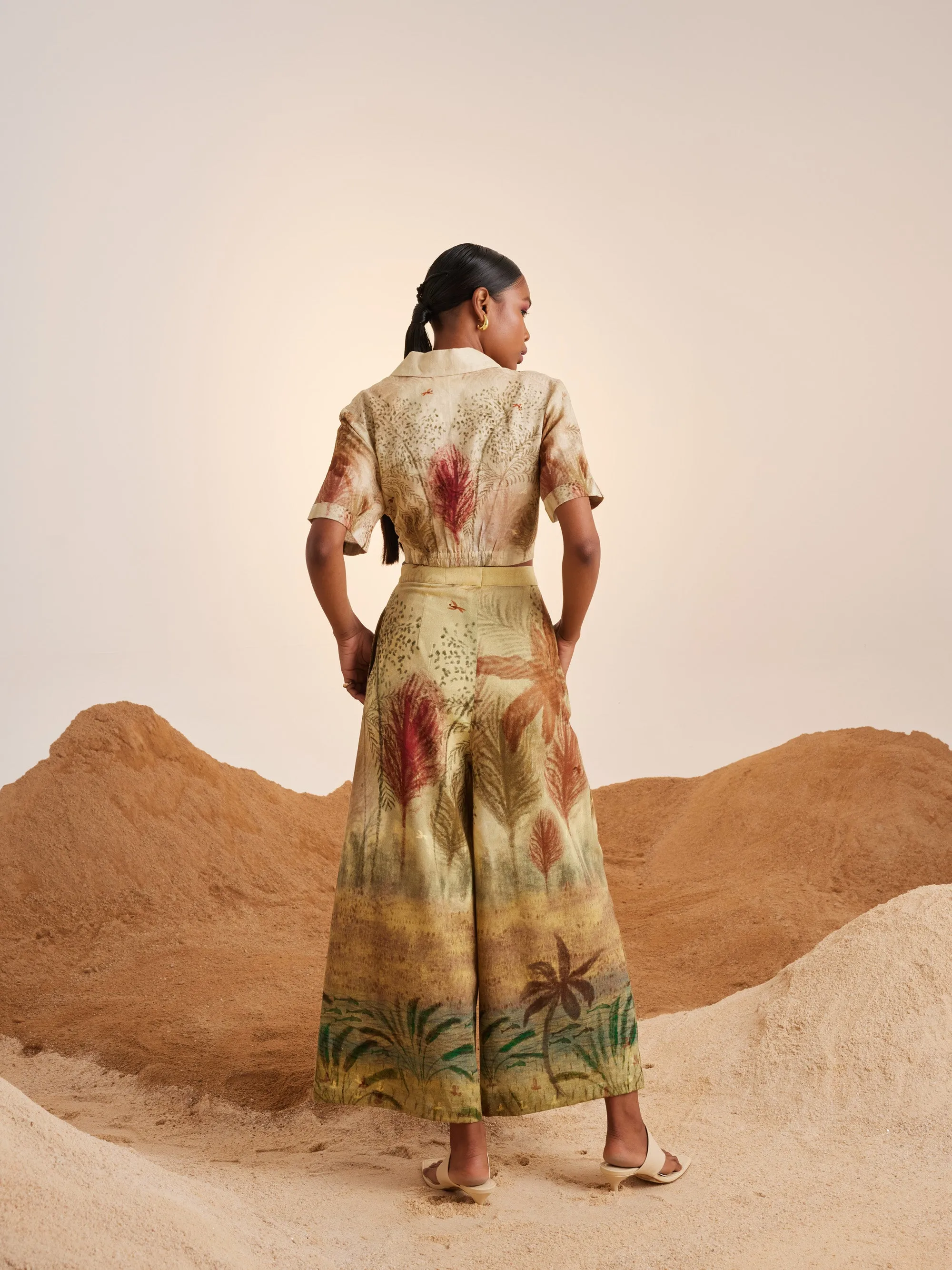 Summer Pants Wide Leg-Woods-Cotton Twill Ss25-Wlp-Wod-Cord