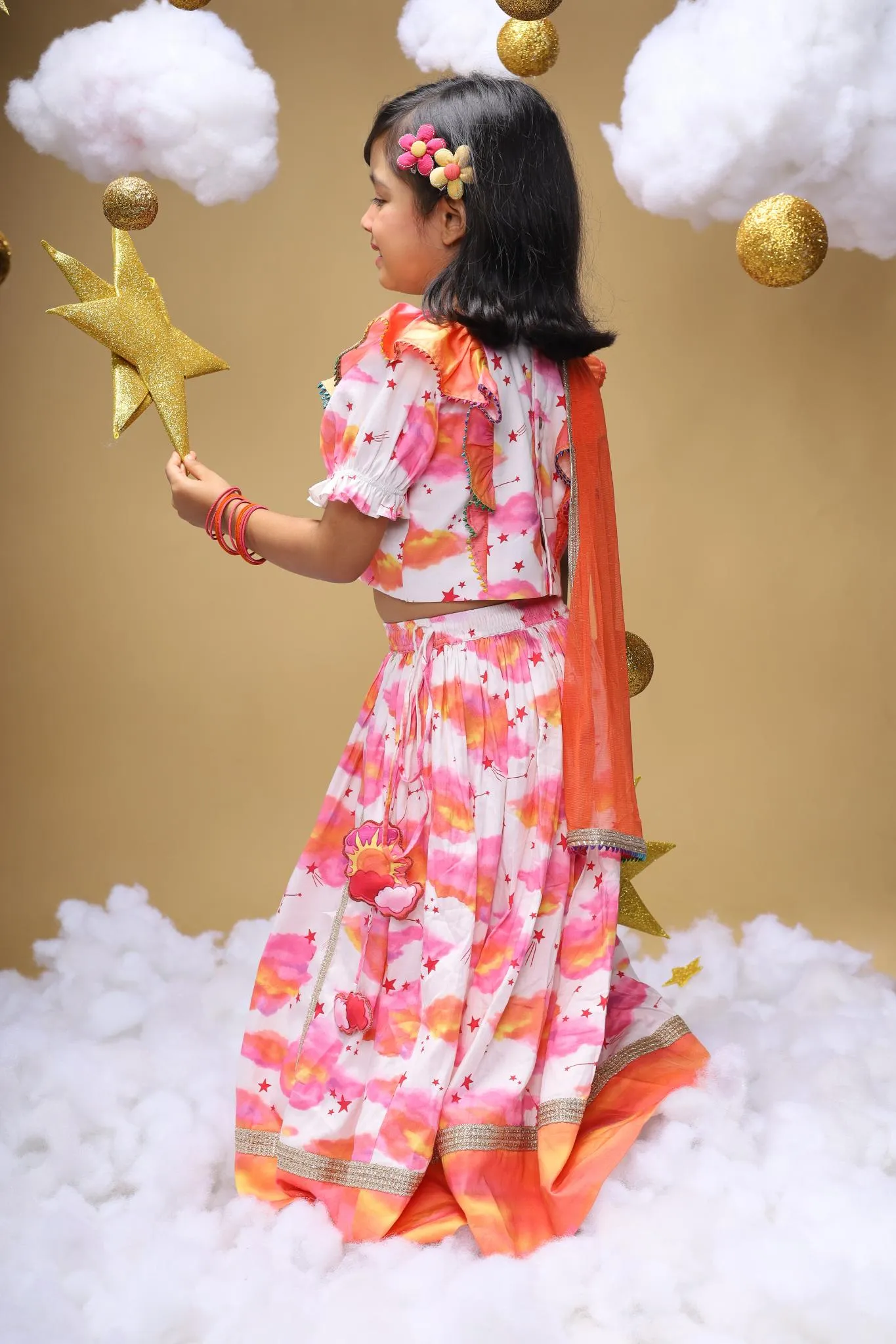 Sunshine In My Pocket - Lehenga, Blouse and Dupatta Set