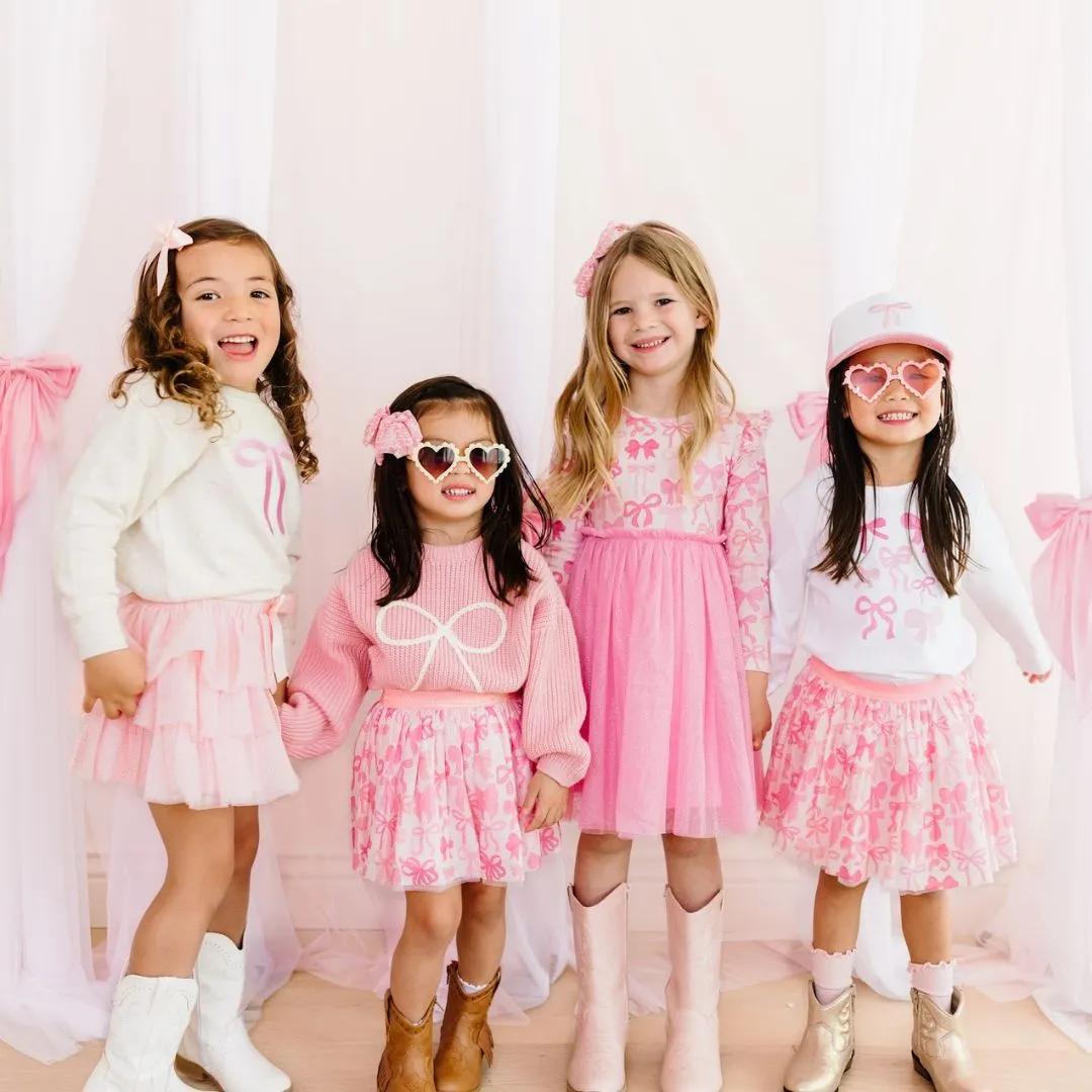 Sweet Wink Coquette Bow Tutu - Girls Dress Up Skirt