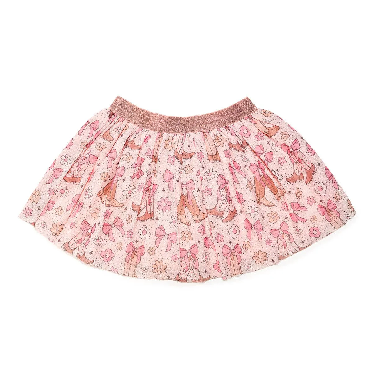 Sweet Wink - Coquette Cowgirl Tutu - Kids Dress Up Skirt - Bows