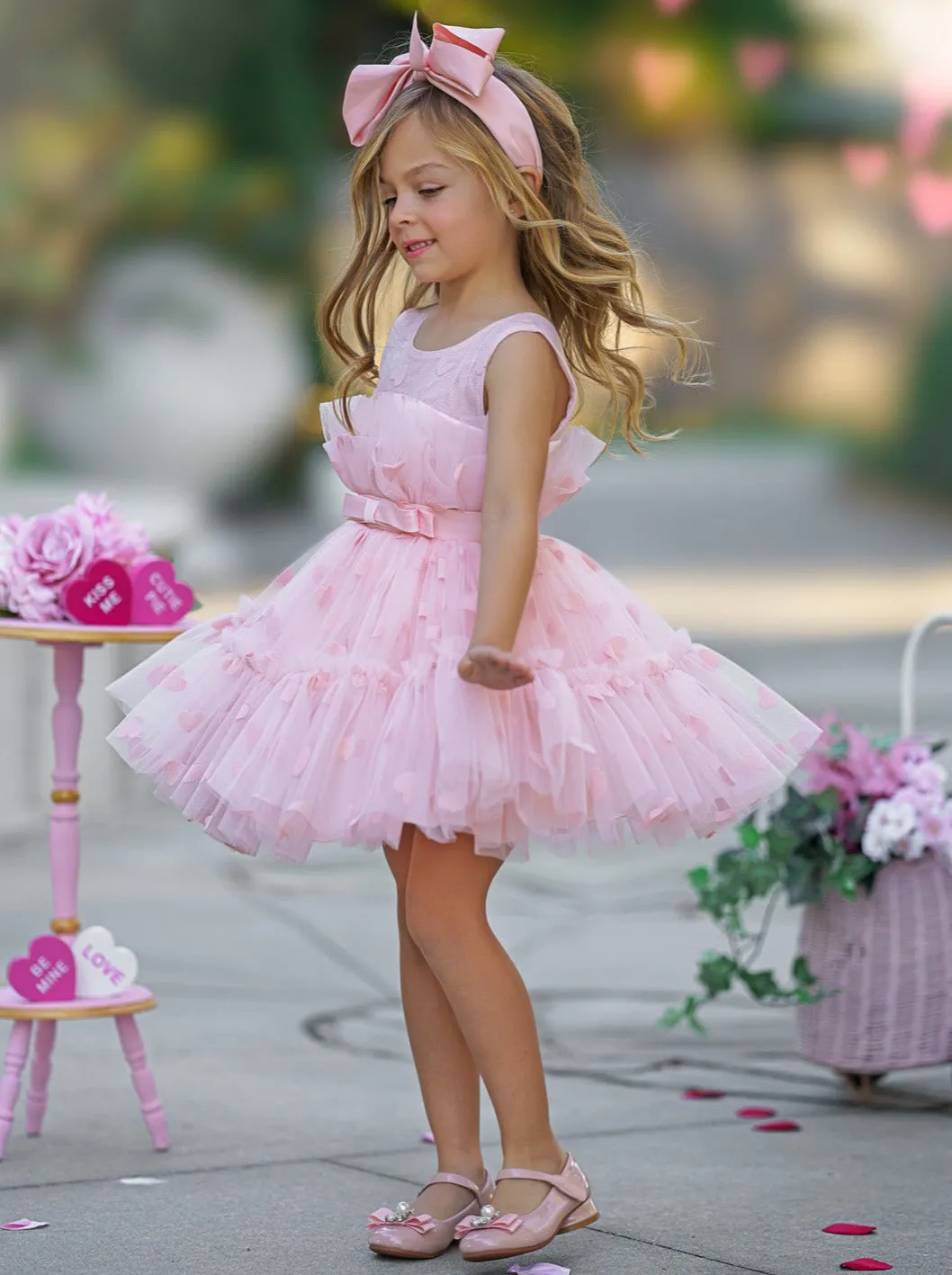 Sweetheart Chic Fanned Tulle Dress