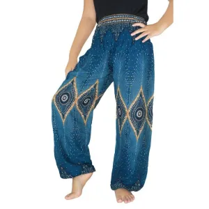 Teal Peacock Women Boho Pants