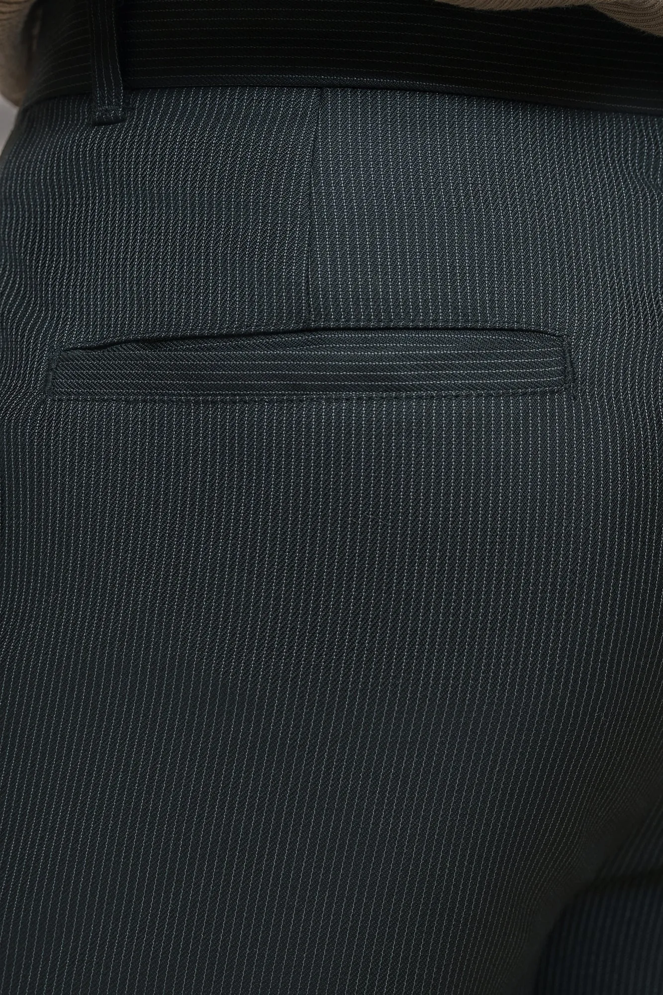 Timeless Black Men's Straight Pinstripe Pants