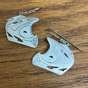 Titanium BMX Helmet Earrings