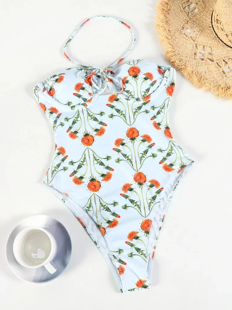 Trendy chic Printed Bikini Set  Two Pieces