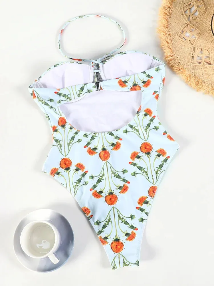 Trendy chic Printed Bikini Set  Two Pieces