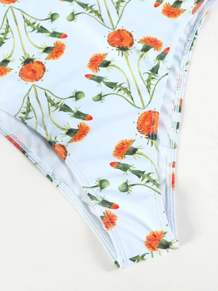 Trendy chic Printed Bikini Set  Two Pieces