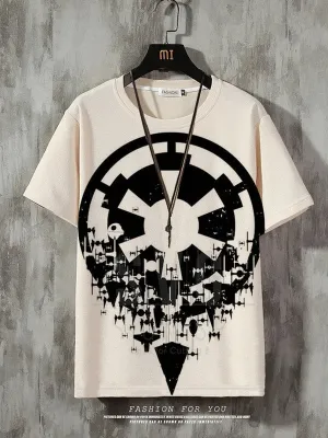 Trendy contrasting printed T-shirt