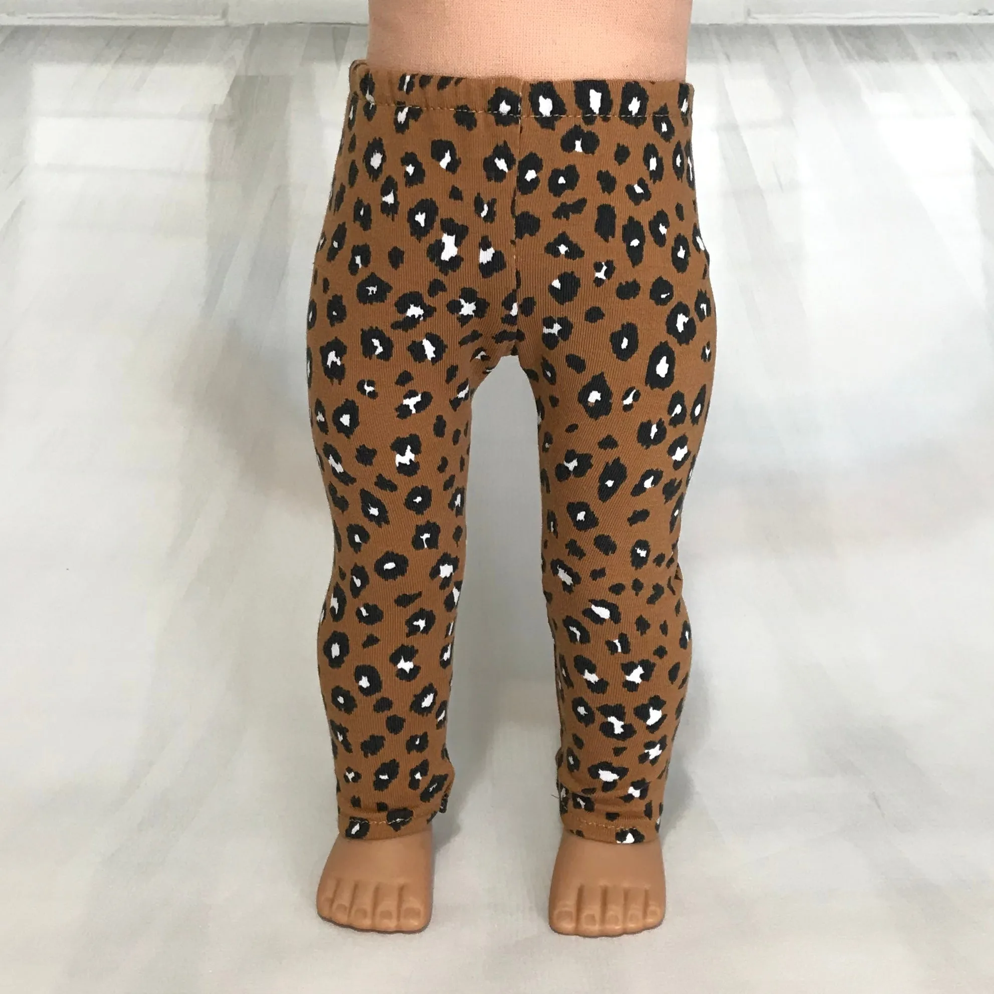Trendy leggings cheetah brown fit American girl dolls