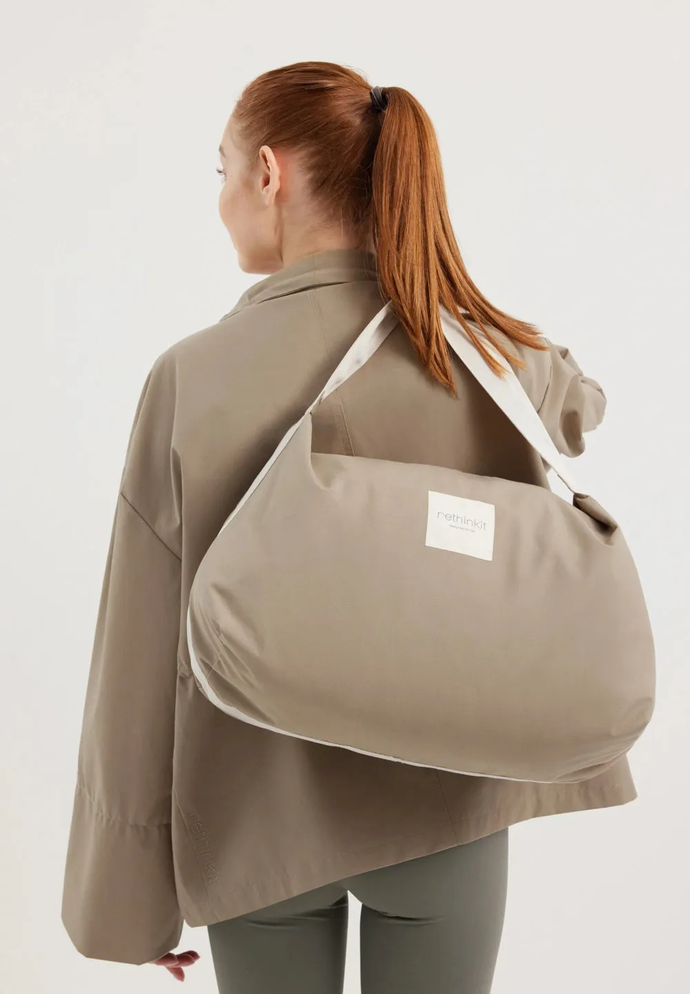 Triangle Tote Bag Cloud - beige taupe