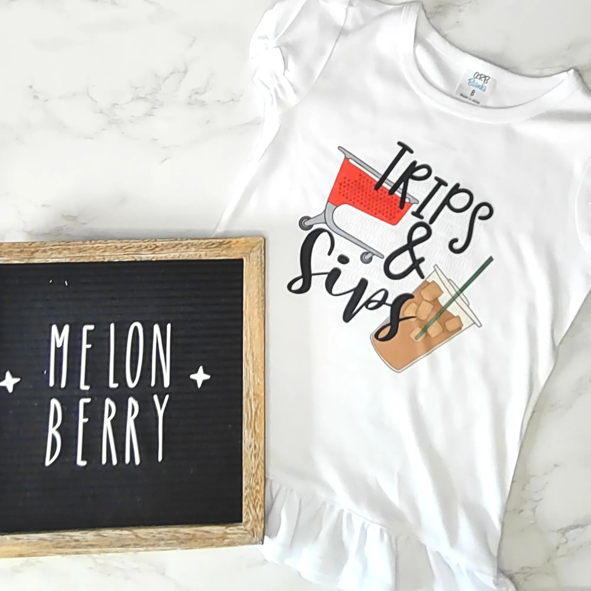 Trips & Sips Tee  | Toddler | Trendy | Girl |