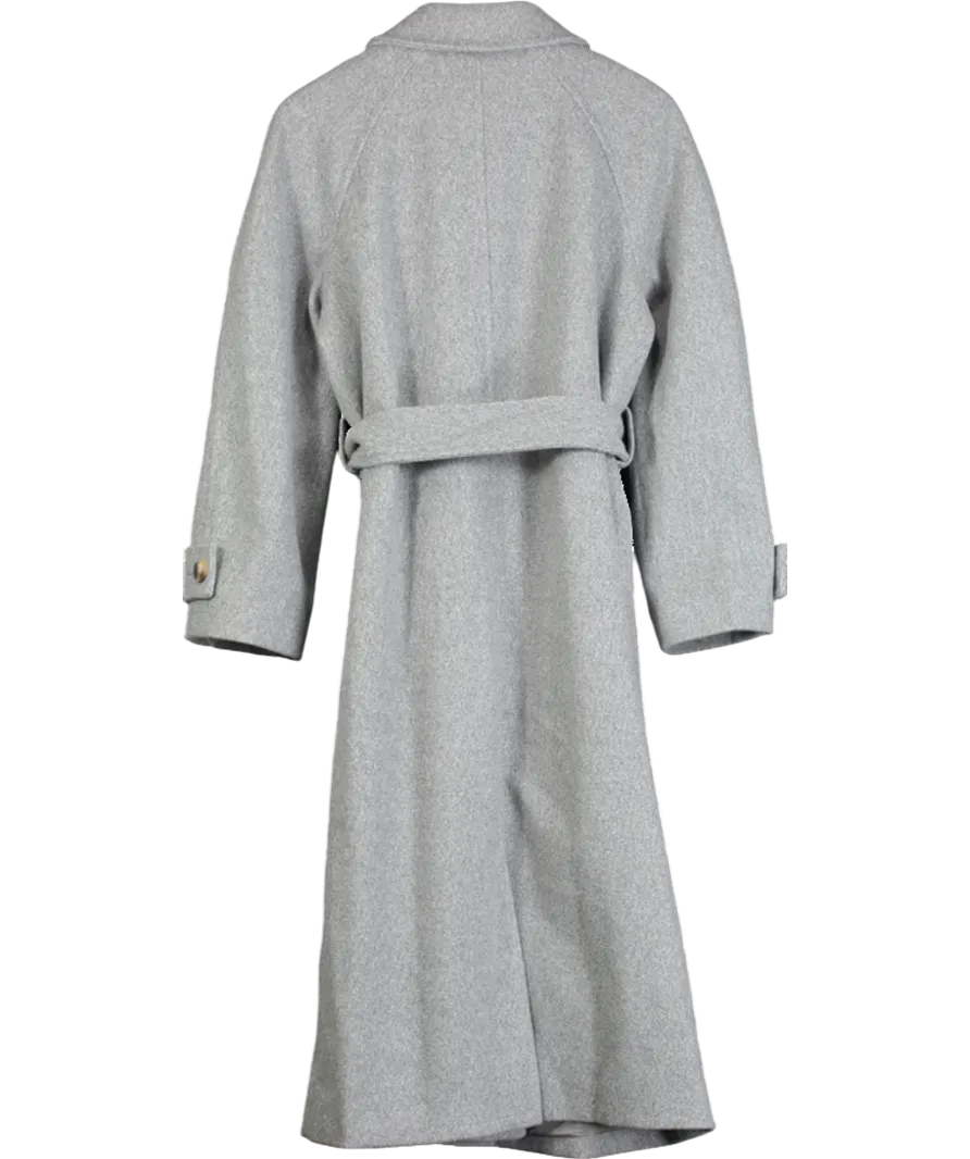 TU Grey Wool Look Belted Coat UK 10