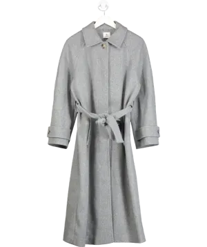 TU Grey Wool Look Belted Coat UK 10