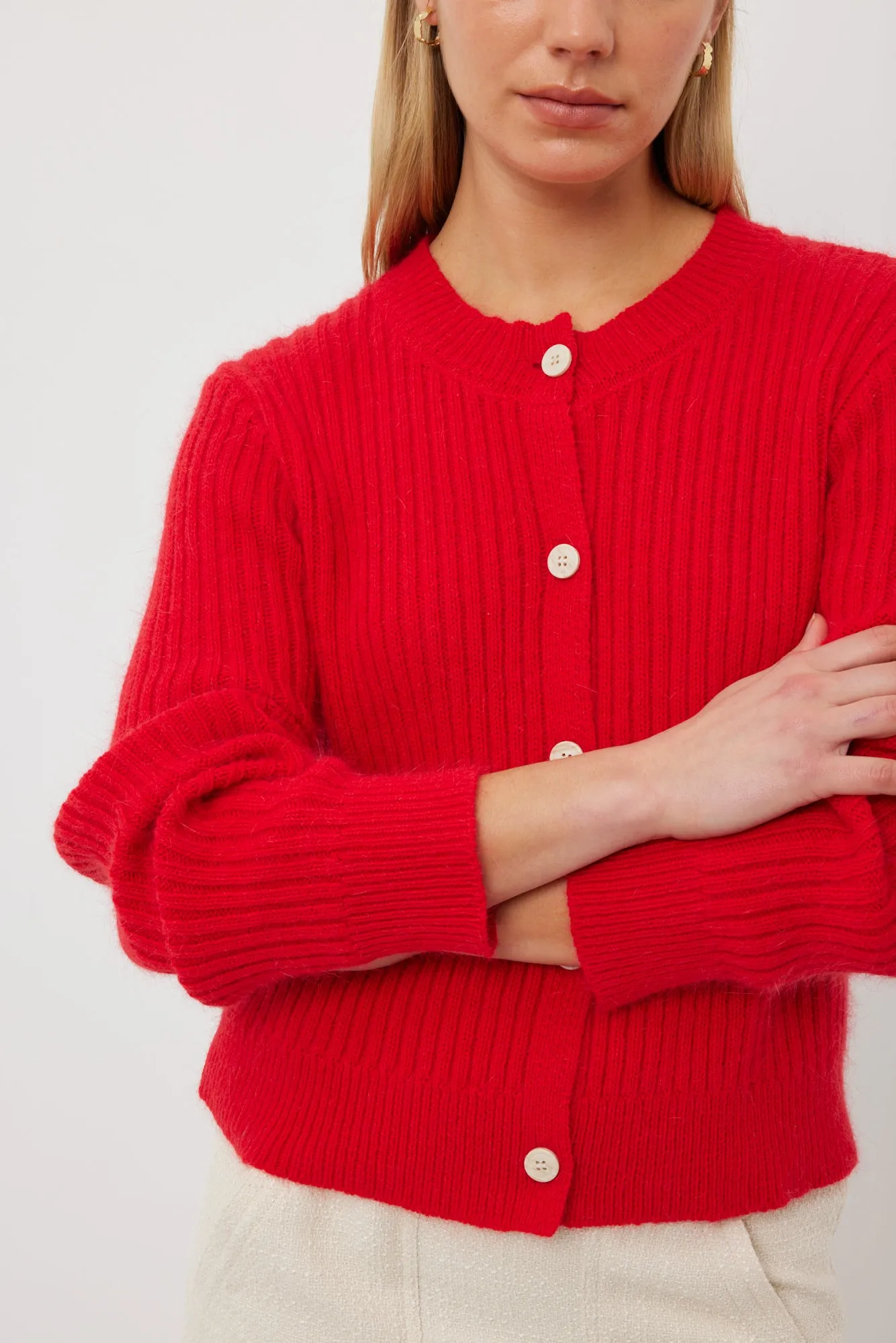 TUESDAY LABEL - Candy Cardi (Red Mohair)