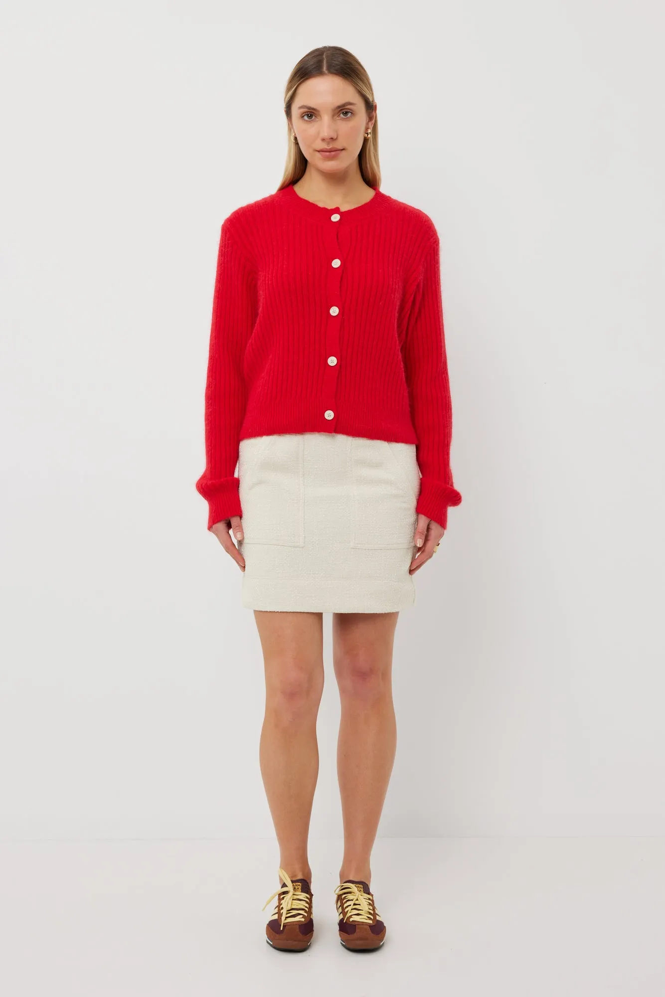 TUESDAY LABEL - Candy Cardi (Red Mohair)
