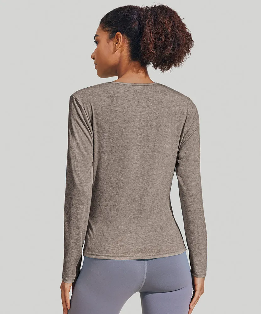 Twist Front Long-Sleeve T-shirt