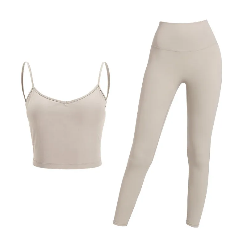 Two-Piece Sling Tank And Quick-Drying Fitness Suit