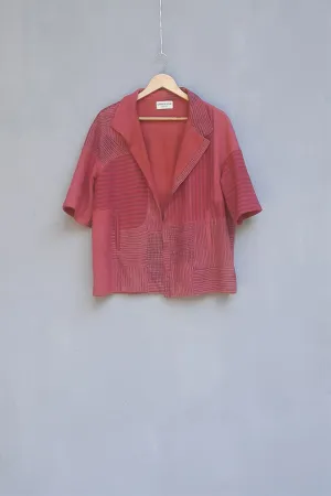 Urvashi Kaur   I   Japan JACKET LANCE JACKET organic cotton brick TESSELLATE- 34