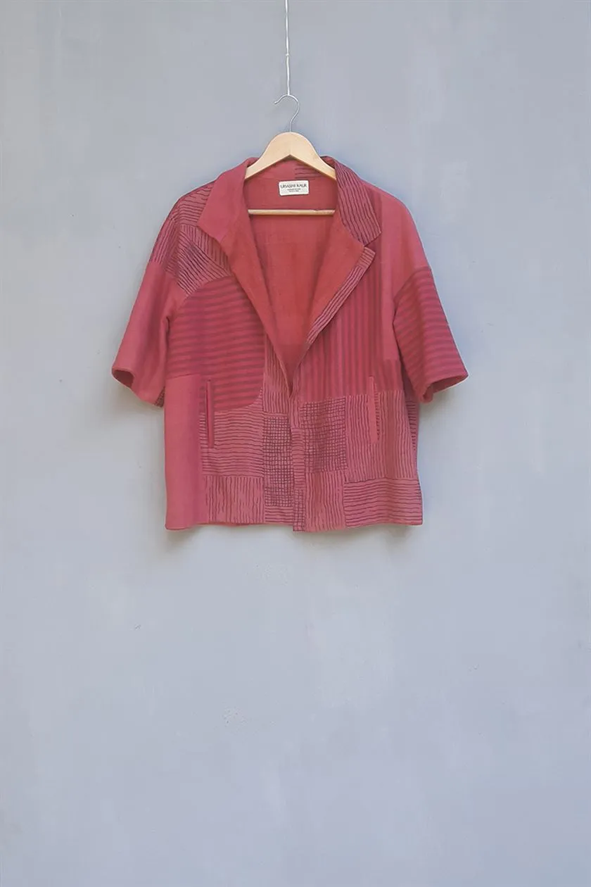 Urvashi Kaur   I   Japan JACKET LANCE JACKET organic cotton brick TESSELLATE- 34