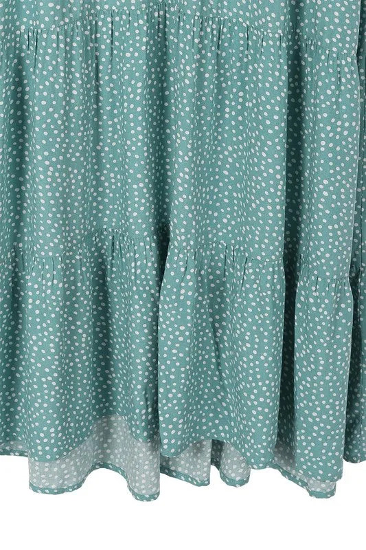 V Neck Tier Dress