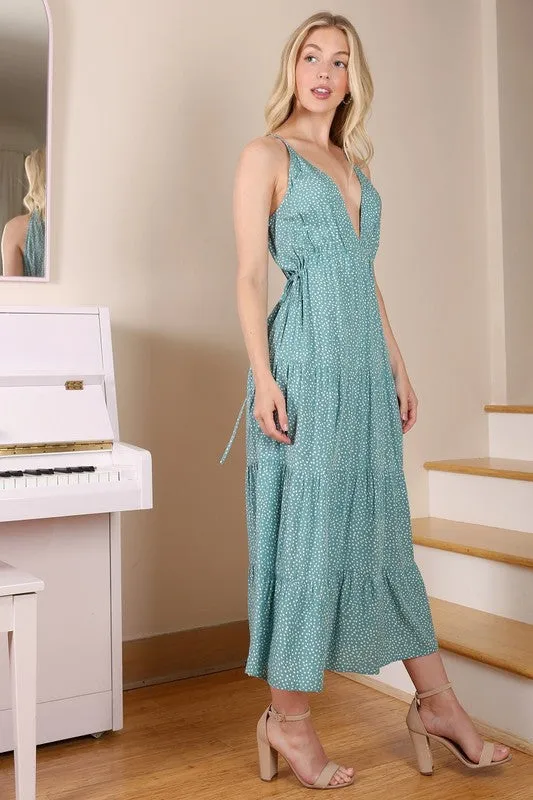 V Neck Tier Dress