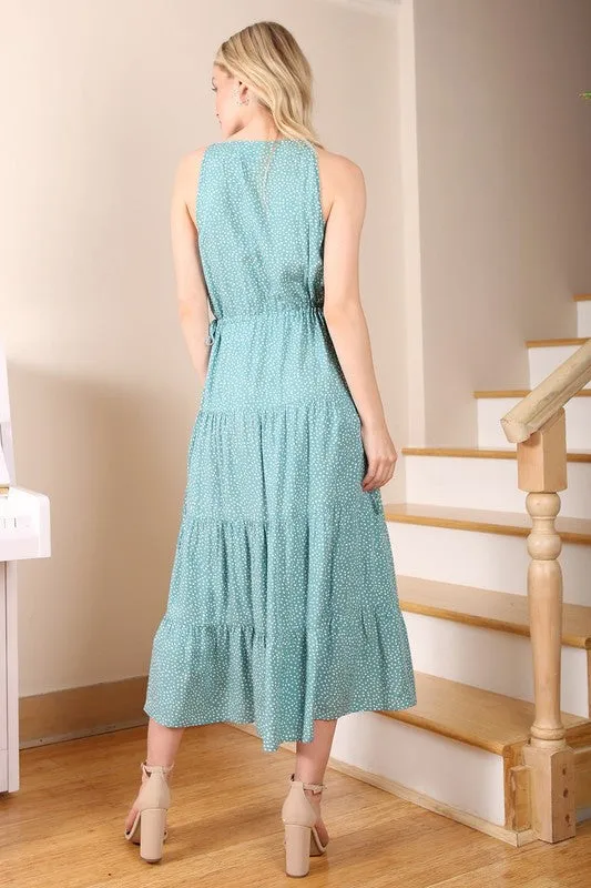 V Neck Tier Dress