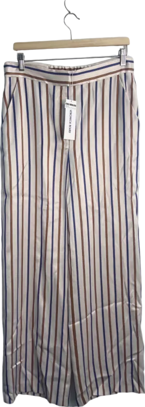 Veronica Beard Sand/Slate Blue Grigore Pant UK Size 10