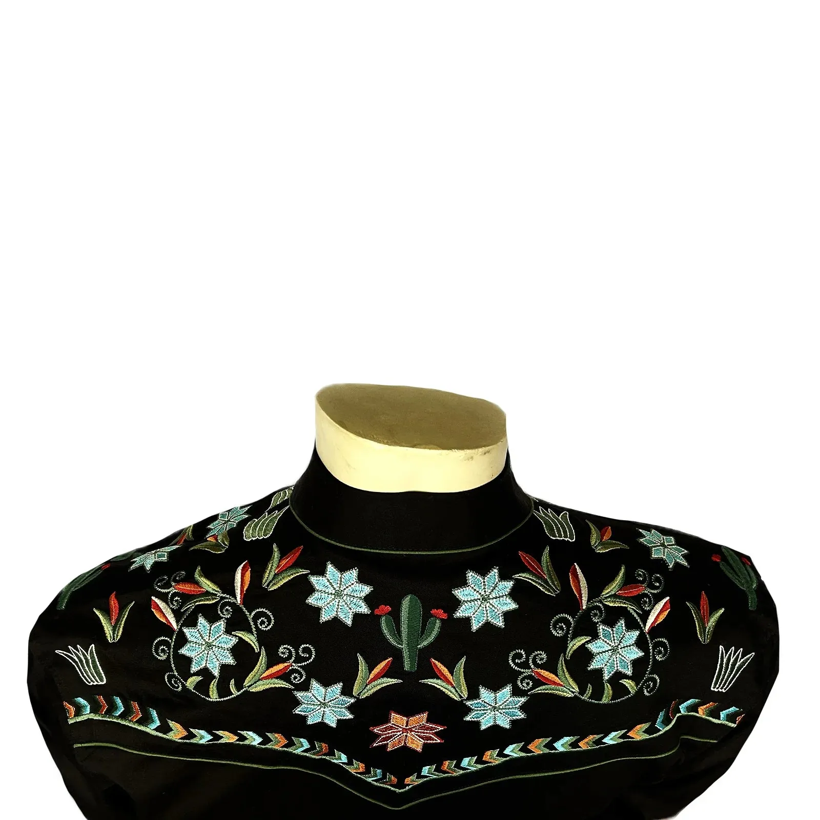 Vintage Western Shirt Collection: Rockmount Agave Cactus Floral Black
