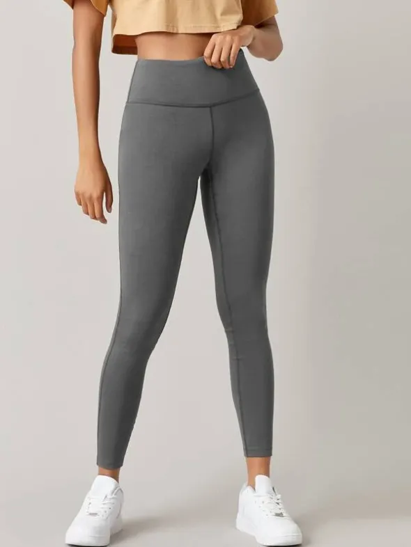 Vinyasa Wide Waistband Leggings - Dark Grey