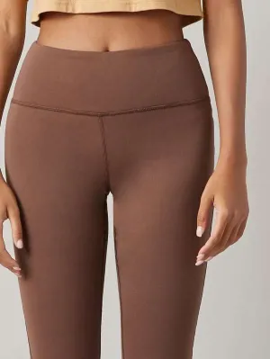 Vinyasa Wide Waistband Leggings - Rust Brown