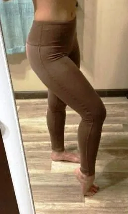 Vinyasa Wide Waistband Leggings - Rust Brown