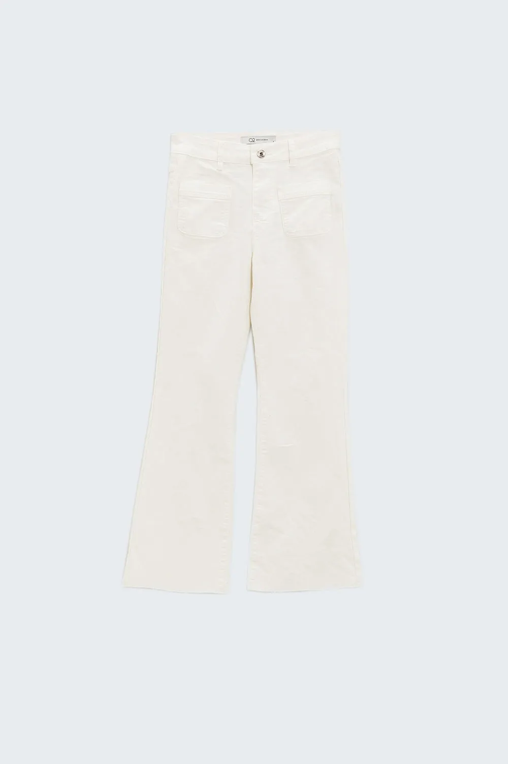 White Skinny Flared Jeans