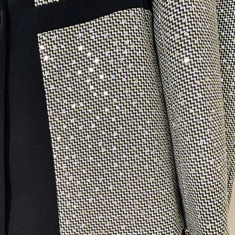 Women's Suit Trousers With Check Pattern Fashion Two PIeces Pansuits