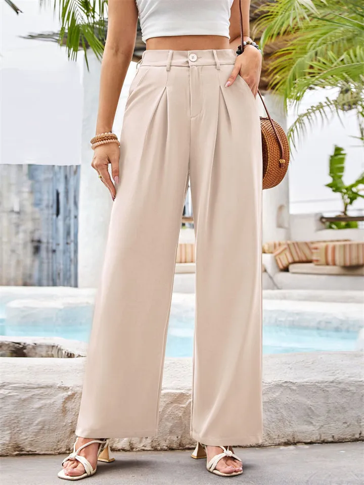 Women's Temperament Fashion Solid Color Dress Pants