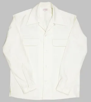Wool Gabardine Shirt Cream