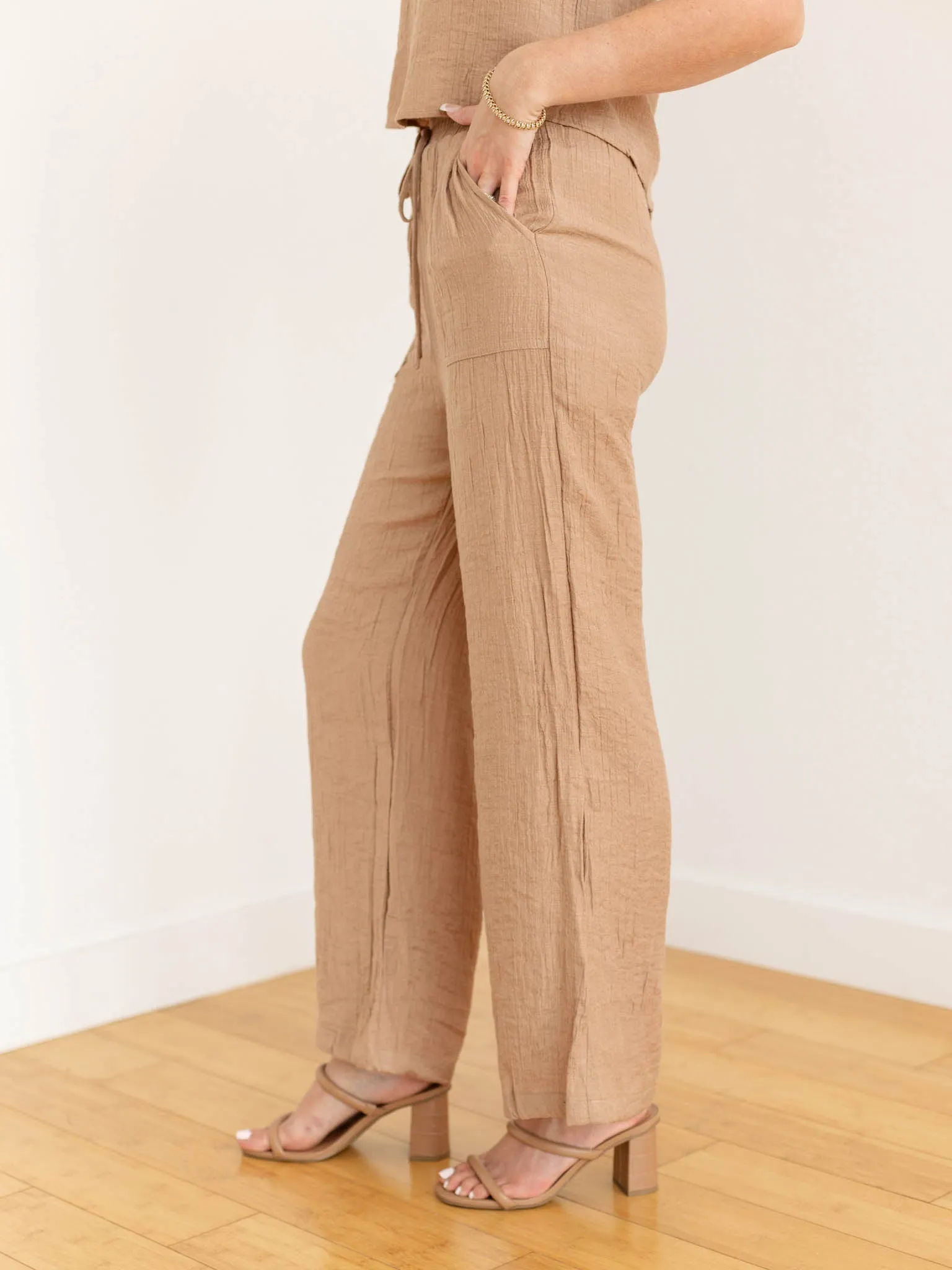 Woven Basic Full Length Pant