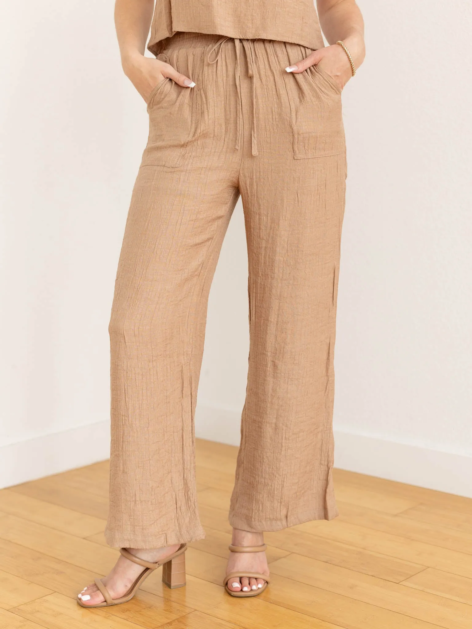 Woven Basic Full Length Pant