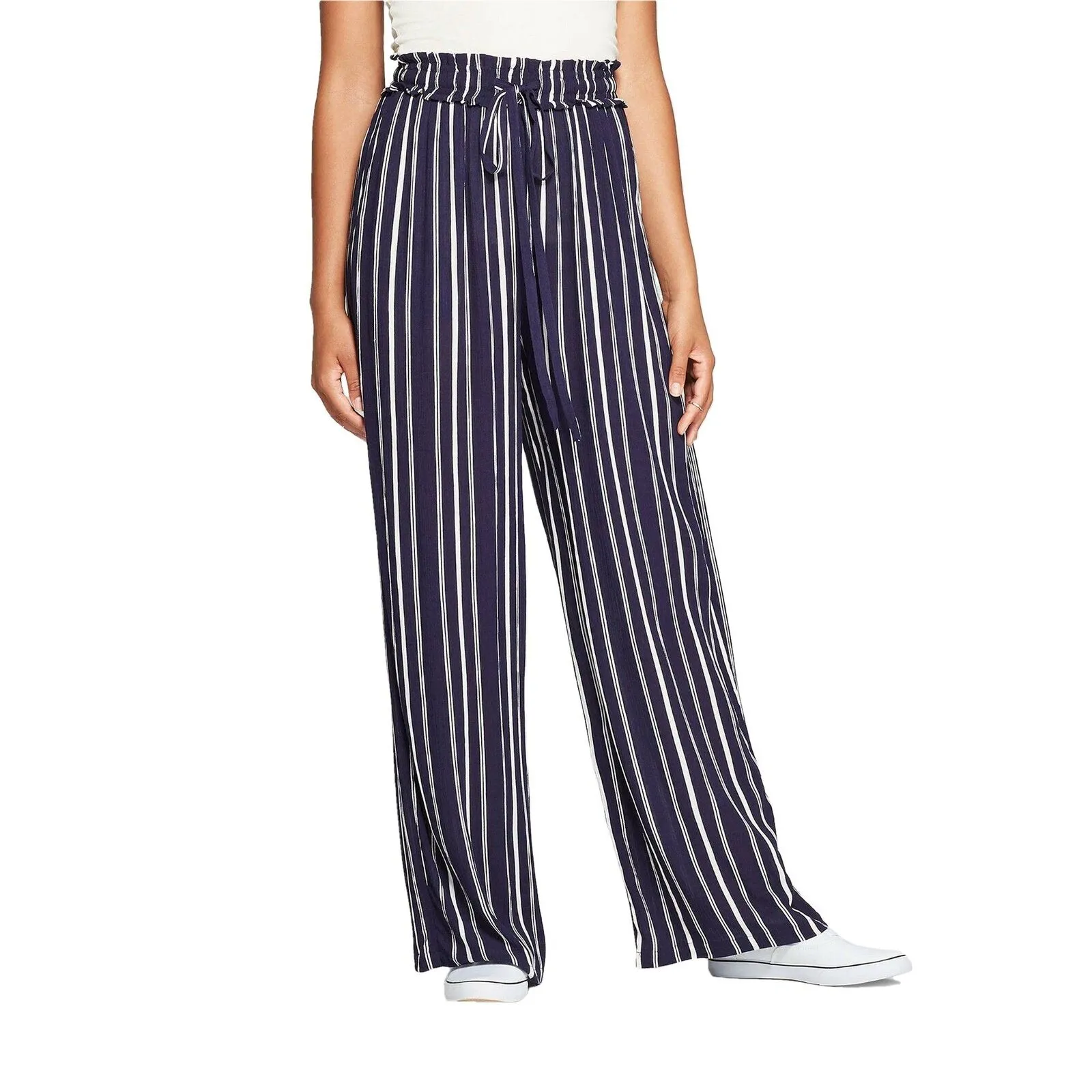 Xhilaration Women's Tie-Front Paperbag Waist Palazzo Pants