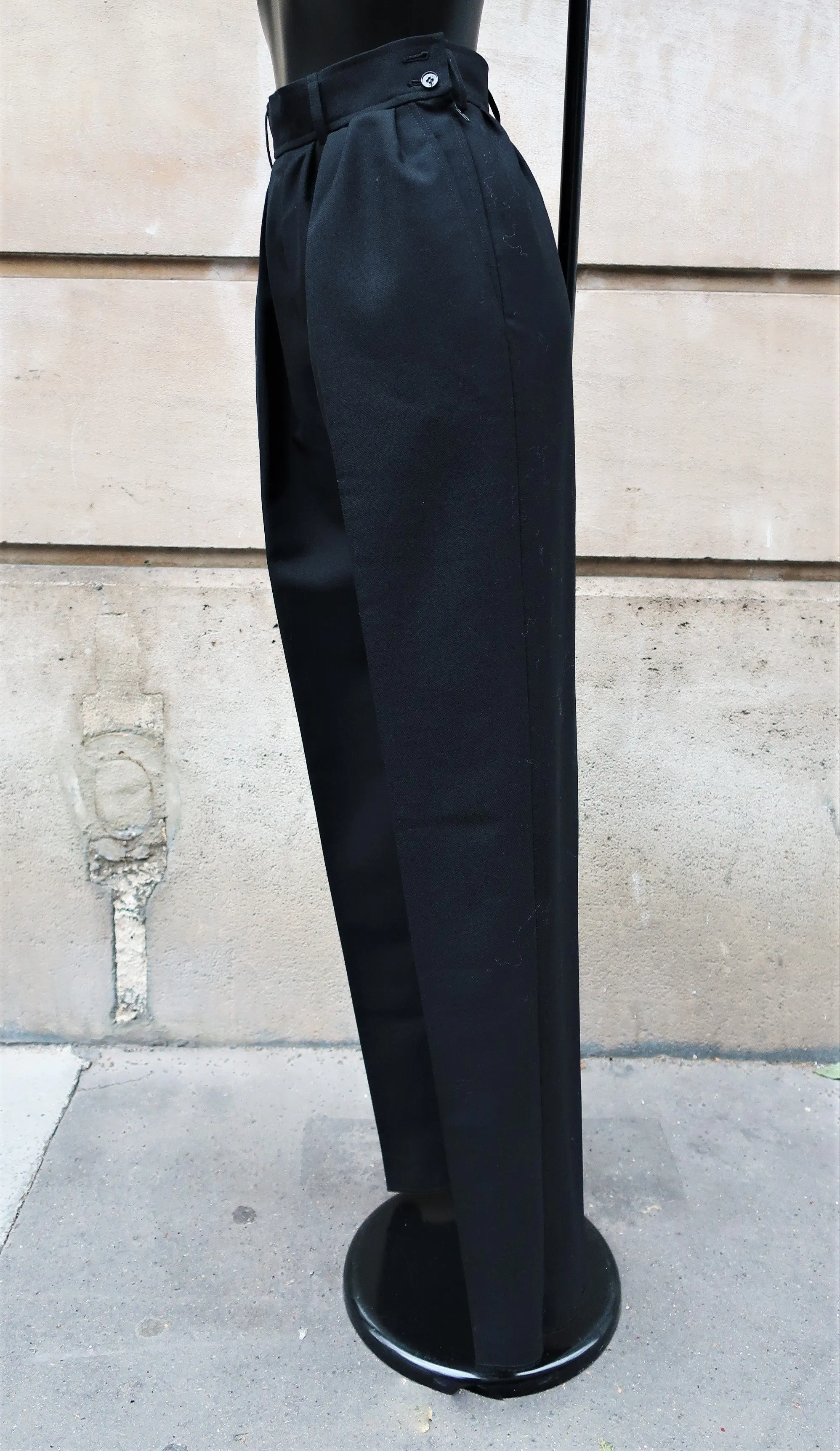 YSL Rive Gauche Black Smoking Pants