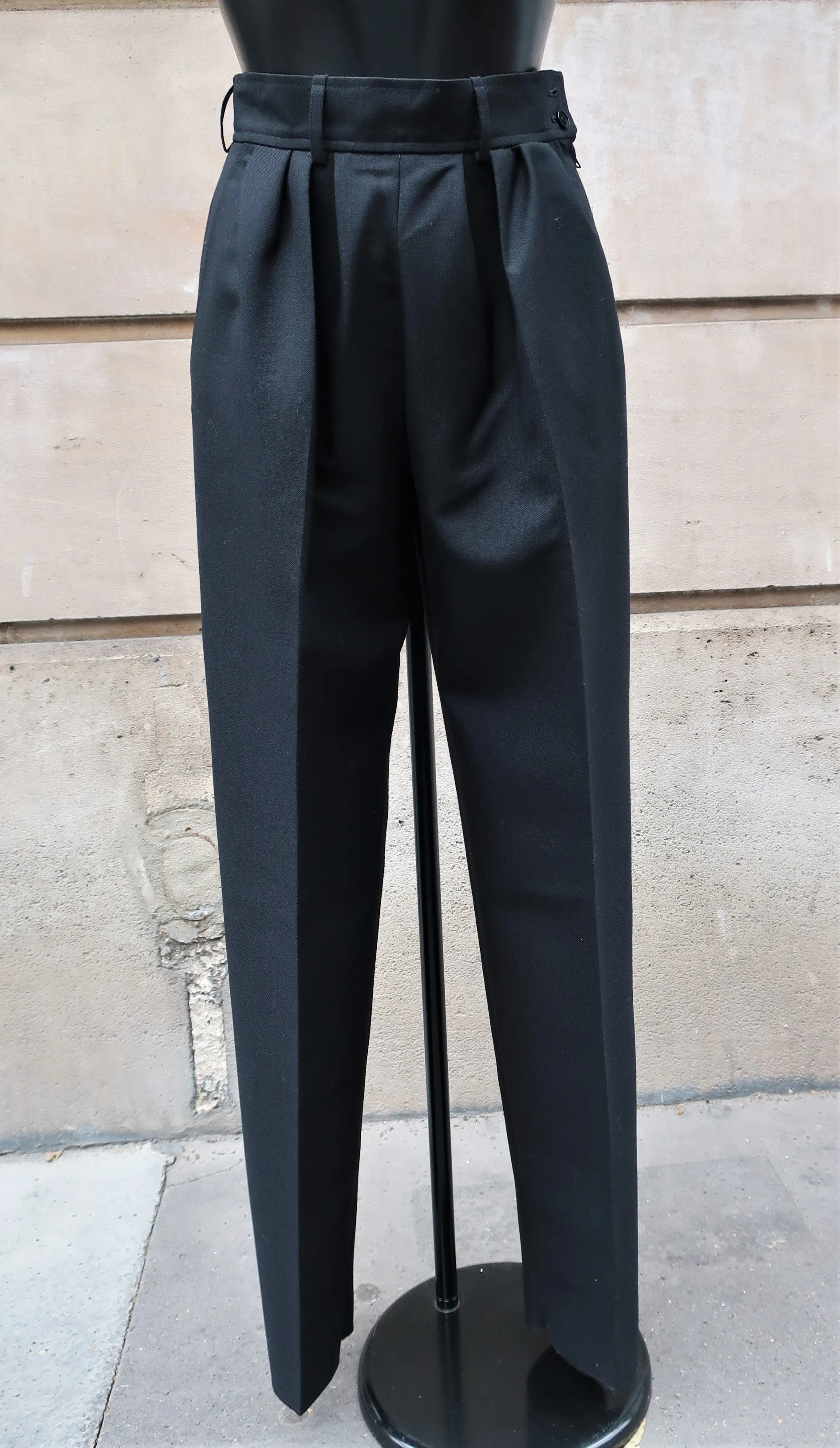 YSL Rive Gauche Black Smoking Pants