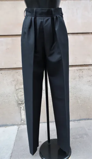 YSL Rive Gauche Black Smoking Pants